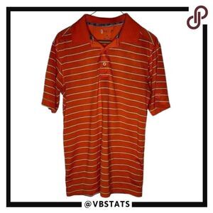 St. Andrews of Scotland Orange / White Striped Golf Polo in Size Small
